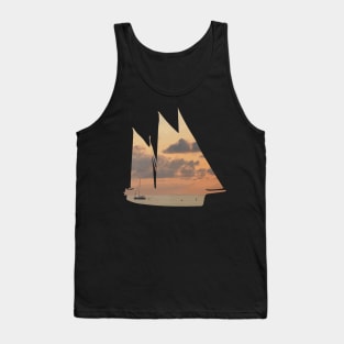 The ship at sunset Tank Top